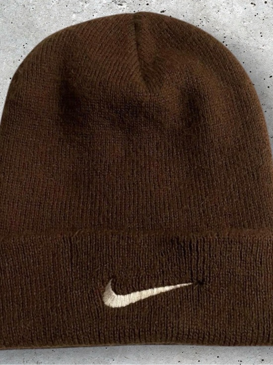 Nike Other - Vintage 90s Nike Brown Swoosh Cuffed Embroidered Beanie